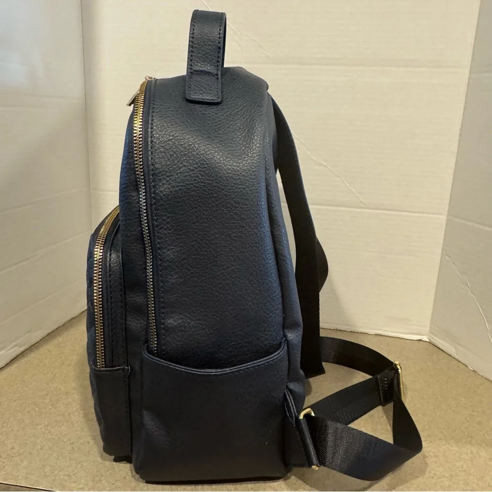 London Fog  Edie Quilted Backpack with Gold Hardware